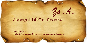 Zsengellér Aranka névjegykártya